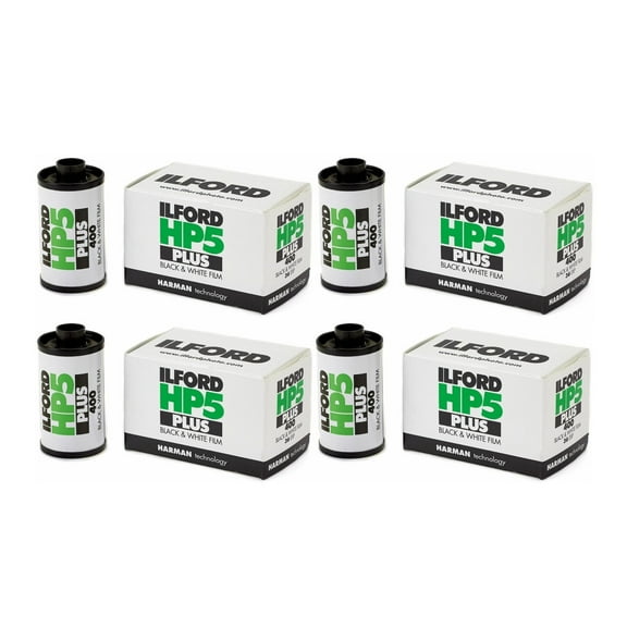 Ilford HP5 Plus ISO 400 Black and White 35mm Roll Film (36 Exposures, 4-Pack)