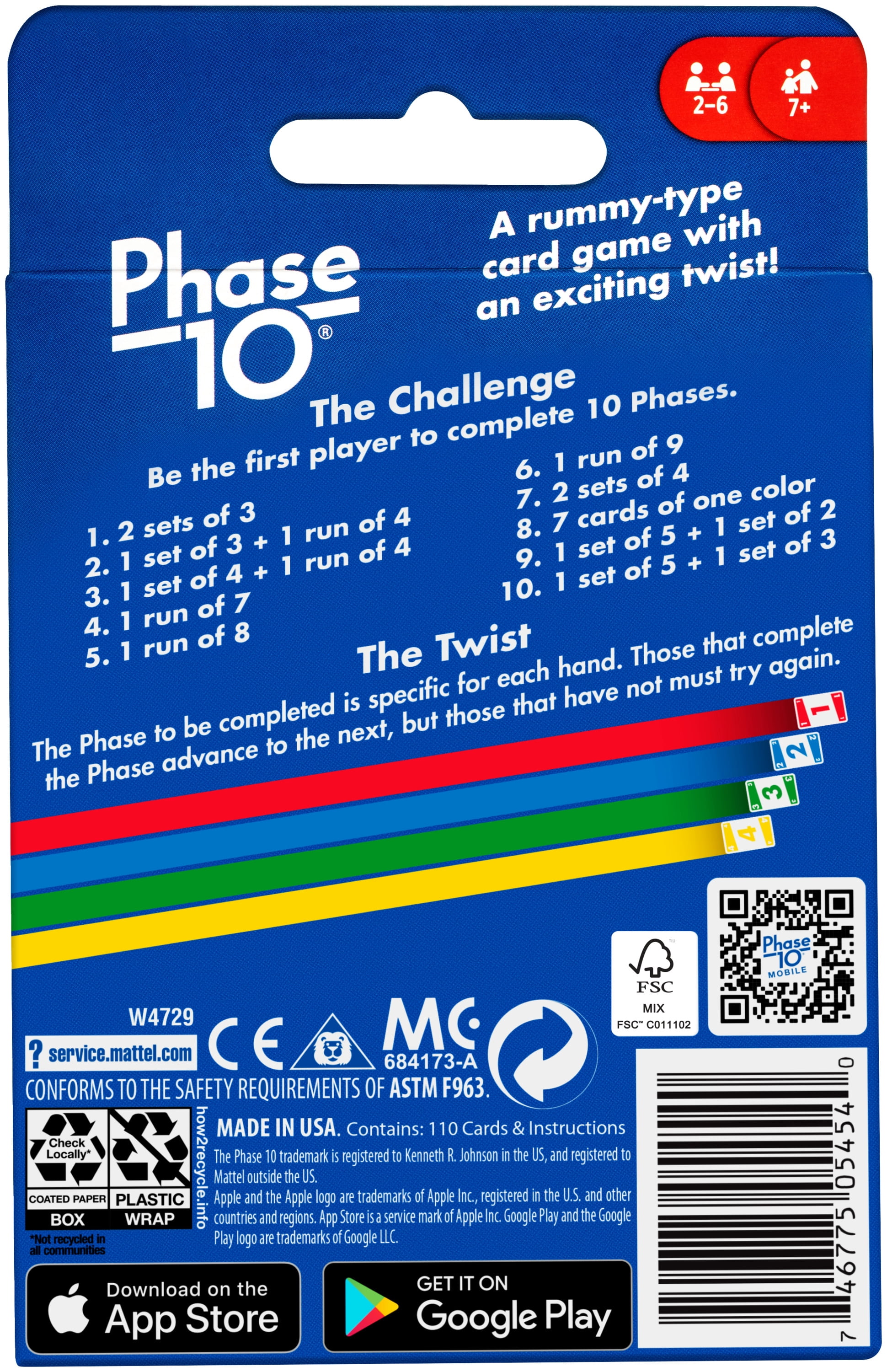 Phase 10 Card Game, Ages 7+