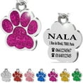 thumbnail image 5 of Pet Safety Laser Engraved Stainless Steel Id Tags, Personalized Pet Id Tags for Small Medium Pets, Custom Text High Quality Material, Cute Paw Shaped Design (27X29Mm), 5 of 5