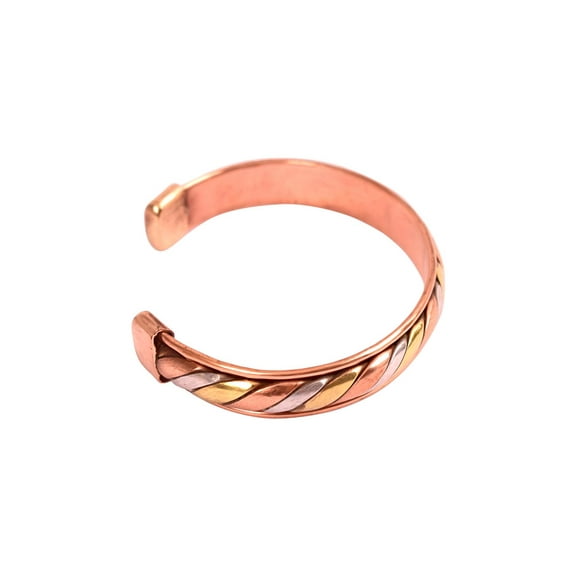 Rudra centre Copper Bracelet with twisted rope design