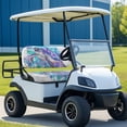 thumbnail image 5 of Pzuqiu Golf Cart Seat Cover, Compatible with Outdoor, Golf Cart Front Seat Cover Set Suitable for Club Car Precedent Breathable, Turtle Watercolor, 5 of 10