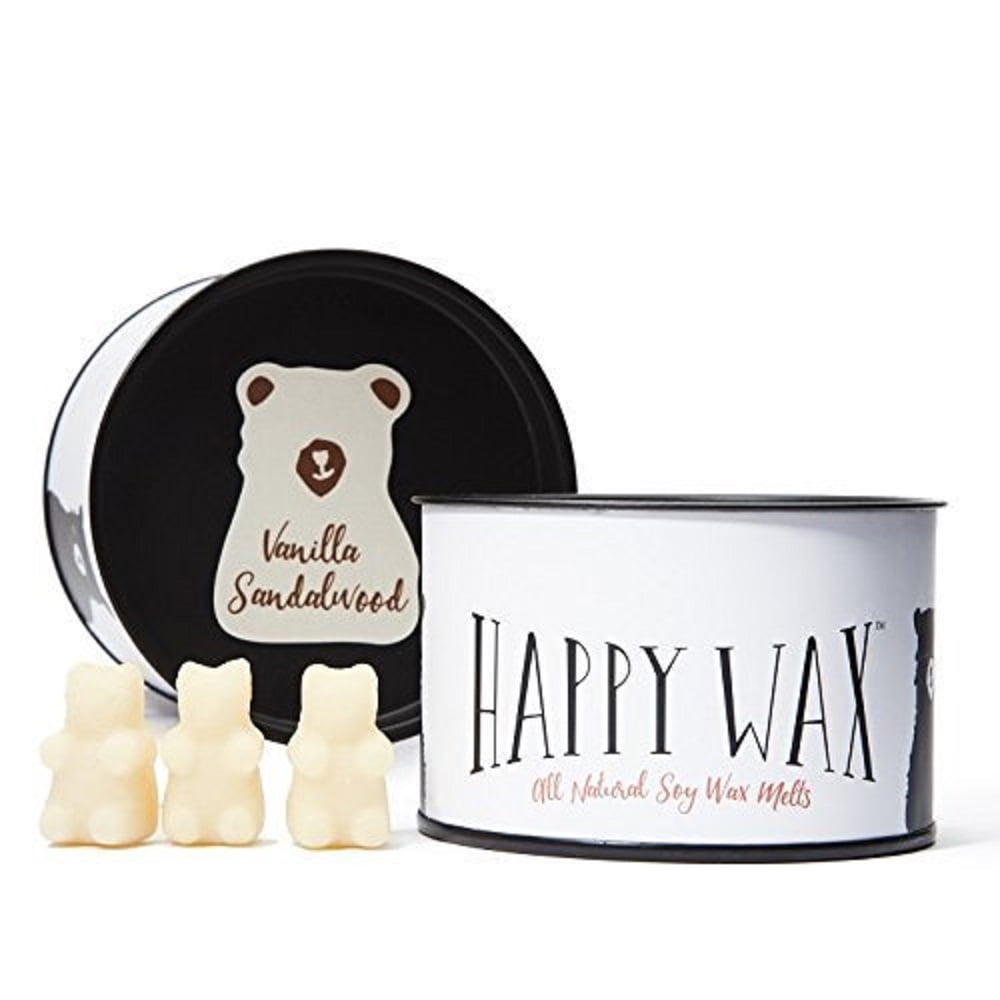  Happy Wax Vanilla Sandalwood Scented Natural Soy Wax Melts –  3.6 Oz. Scented Wax Melts, Made in USA