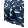 thumbnail image 6 of INSPIRE CHIC Women's Cute Leaf Print Top Blouse Round Neck Short Sleeve Work Office Shirt Dark Blue M, 6 of 6