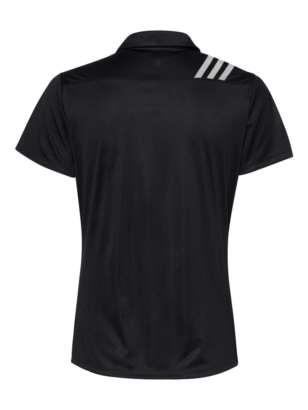 Adidas - Women's 3-Stripes Shoulder Polo - A325 - Black/ White - Size: 3XL - image 3 of 3