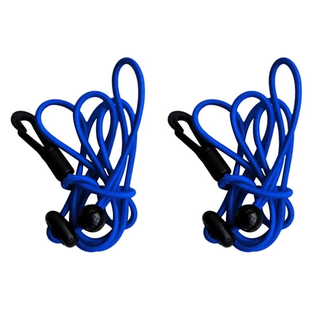 2 piezas 1,2 M/47 "fuerte seguridad Bungee caña de pescar correa Bungees azul kusrkot Correa de la paleta de la pesca