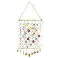 thumbnail image 1 of Palo de madera Decoración de pared Concha Cuerda de lino Colgante Cortina de puerta Habitación nórdica para niños Estante de red colgante, S kenally HA002881-03B, 1 of 6