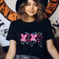 thumbnail image 3 of XOXO Nurse T-Shirt for Women, Pink Stethoscope and Bandage Graphic Tee, Dark Heather, Size 2XL, 3 of 6