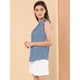 thumbnail image 4 of Blusa Elegante Allegra K Sin Mangas Vintage 1950 Gris Azulado S, 4 of 6