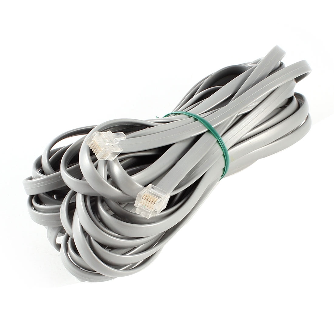 White 6Ft RJ12 6P6C Straight Through Data Cable Cord Wire for POS,Cash Drawer 