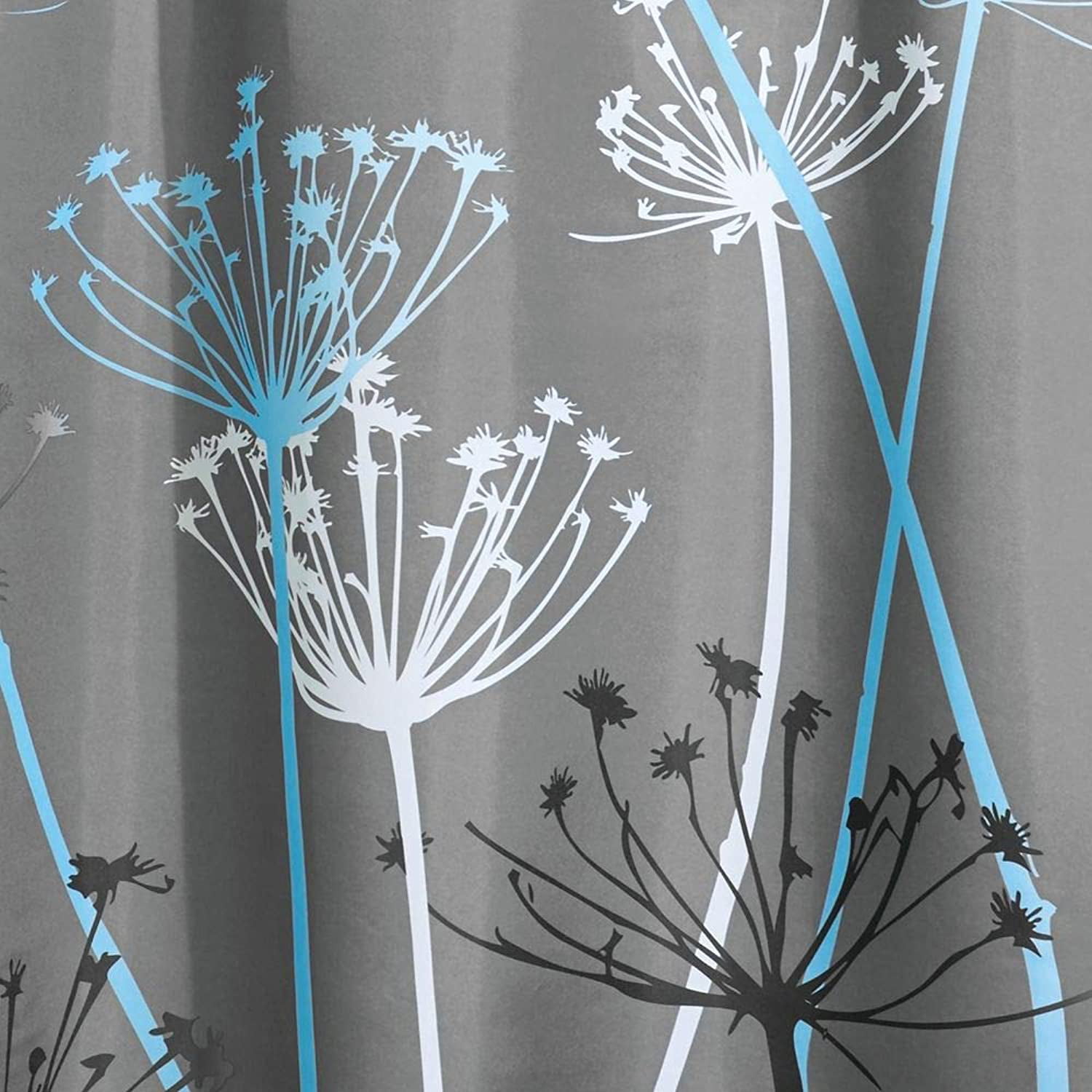 Details about   iDesign Thistle Wide Fabric Shower Curtain for Master Guest Kids' College Dor 