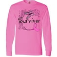 thumbnail image 3 of Inktastic Breast Cancer Survivor-butterfly Ribbon Long Sleeve T-Shirt, 3 of 5