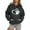 Grey, variant on Women's Hoodies & Sweatshirts Casual Star Print Letter Pullover Hooded Sweatshirt for Everyday Wear