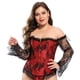 thumbnail image 4 of Corsés para mujer, top gótico con tirantes y hombros descubiertos, color rojo, 4 of 6