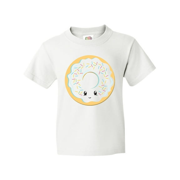 Inktastic White Donut Youth T-Shirt