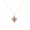 Rose, variant on Pure Elegance Filigree Clover Ruby and Blue Sapphire Gemstone 14K White Gold Over 925 Silver Pendant Necklace For Women