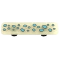 thumbnail image 1 of Hot Knobs HK6008-PB Réactif Blanc Clair Rectangle Verre Cabinet Pull - Noir Poste, 1 of 1