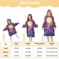 thumbnail image 4 of FORMRS Wearable Blanket Hoodie with Sleeves for Kids Cozy Flannel Sweatshirt, Night Purple Road, 4 of 7