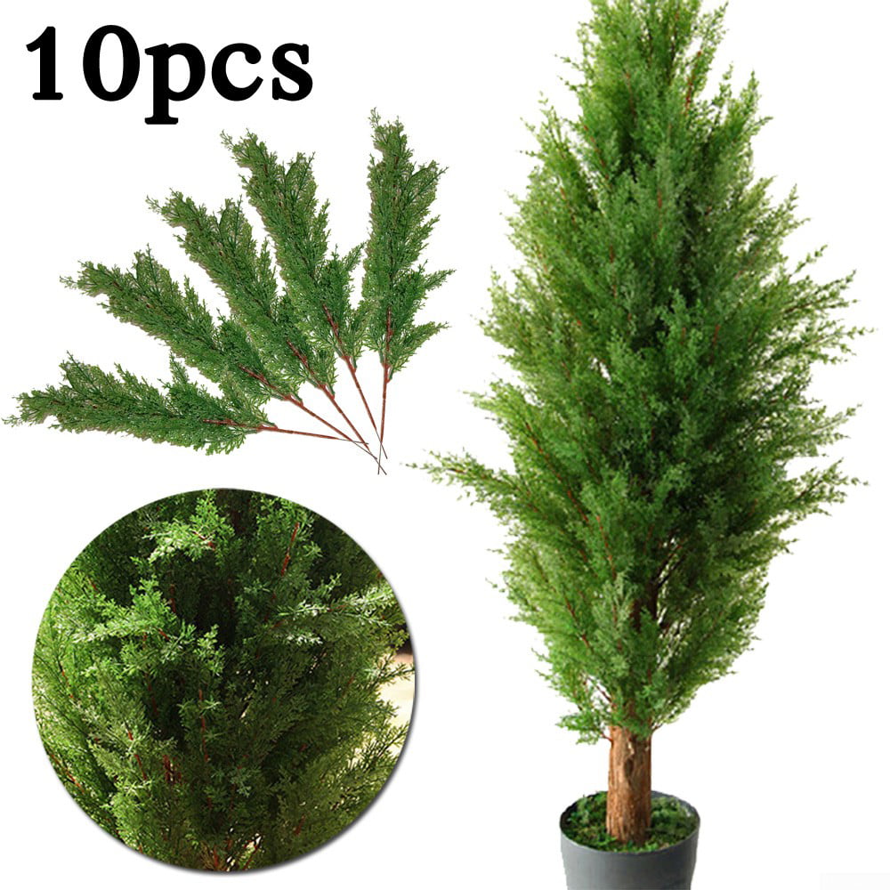 Artificial Flower Tree Pine 10Pcs Christmas Xmas Branches Fake Plants Home Decor 