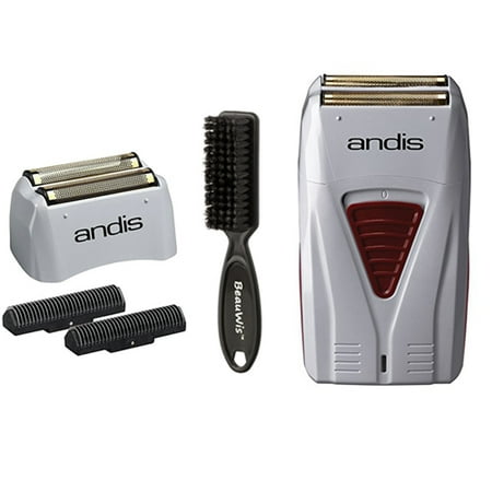 Andis Men's Long Lasting Titanium Foil Shaver with Bonus Replacement Foil Assembly and Inner Cutters with a BeauWis Blade Brush