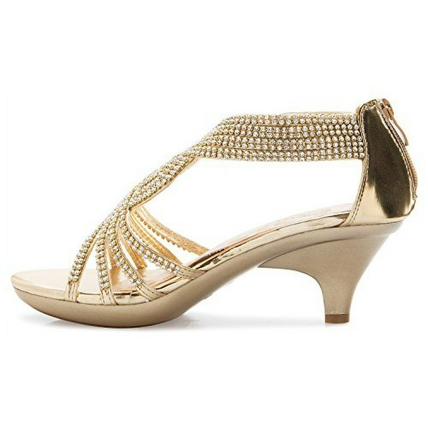 Low heel shop strappy wedding shoes