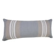 thumbnail image 4 of Ox Bay David 14" x 36" Beige/Gray Striped Cotton Adult Decorative Throw Pillow Cover, 4 of 10
