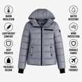 thumbnail image 5 of Steve Madden Womens Packable Quilted Winter Puffer Jacket with Hood, 5 of 7