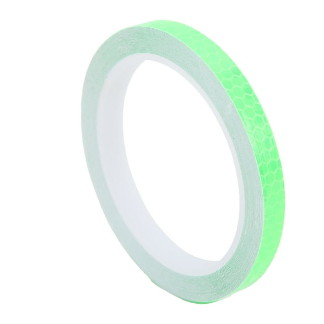 Reflective Stickers, 8m Plastic Hexagonal Pattern Waterproof Bike Luminous Strip Tape Bike Reflector Tape for Car Bike Motorcycle DIY Decoration