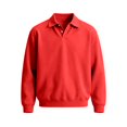 thumbnail image 5 of EANJE Polo Shirts for Men Long Sleeve Button Down Golf Shirt Fashion Casual Solid Color Collared T Shirts Tops Red 2XL, 5 of 7