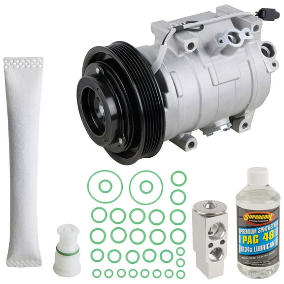 AC Compressor & A/C Kit For Honda Odyssey 2008 2009 2010 - Includes Drier Filter, Expansion Valve, PAG Oil & O-Rings - BuyAutoParts
