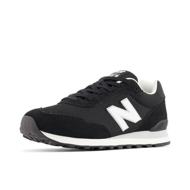 Zapatillas New Balance 515 V3 para hombre, color negro, blanco y aluminio, 10 veces de ancho