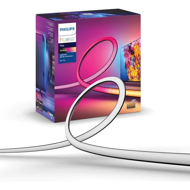 Tira de Luz Inteligente Philips Hue Multicolor Gradiente para Televisiones de 75 Pulgadas Compatible