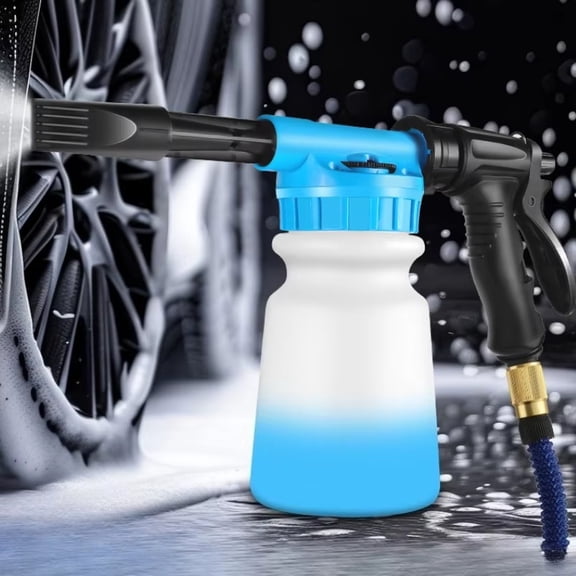 Car Wash Foam Sprayer 1L Handheld Pressure Foam, Adjustable Thick FoamCannon for Auto Detailing, Vehicle Cleaning, Home Multi-Purpose Use Black