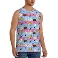 thumbnail image 2 of Gaeub Bees And Daisies Striped Men's Sleeveless Muscle Shirts Workout Tank Tops, Odor Protection and Comfortable - Small, 2 of 8