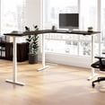 thumbnail image 1 of Scranton & Co Engineered Wood 72W L-Shaped Standing Desk in Black Walnut, 1 of 7