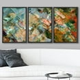 thumbnail image 2 of wall26 Framed Canvas Print Wall Art Set Blue, Orange, Green &amp; Pink Paint Collage Abstract Shapes Illustrations Modern Art Chic Colorful Ultra for Living Room, Bedroom, Office - 16"x24"x, 2 of 5