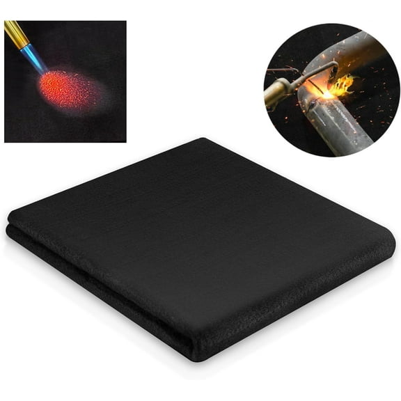 Artrylin Carbon Felt Welding Blanket Fireproof Mat 5mm Black Thickness Heat Resistant Material Up to 2000°F Flame Retardant Fabric Carbon Felt for Grill Stove Pit Soldering Welders Plumbers