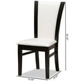 thumbnail image 7 of Bowery Hill 18.5" Modern Faux Leather Dining Side Chair in White (Set of 2), 7 of 7