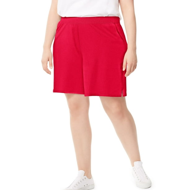 Just My Size by Hanes Women's PlusSize Cotton Jersey Pocket Shorts