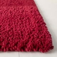 thumbnail image 4 of SAFAVIEH August Carlene Solid Plush Shag Area Rug, Red, 4' x 4' Square - Modern Design, Red, Non-Shedding & Easy Cleaning, Ultra Plush Thick Pile, Ideal for Living Room, Bedroom, 4 of 10
