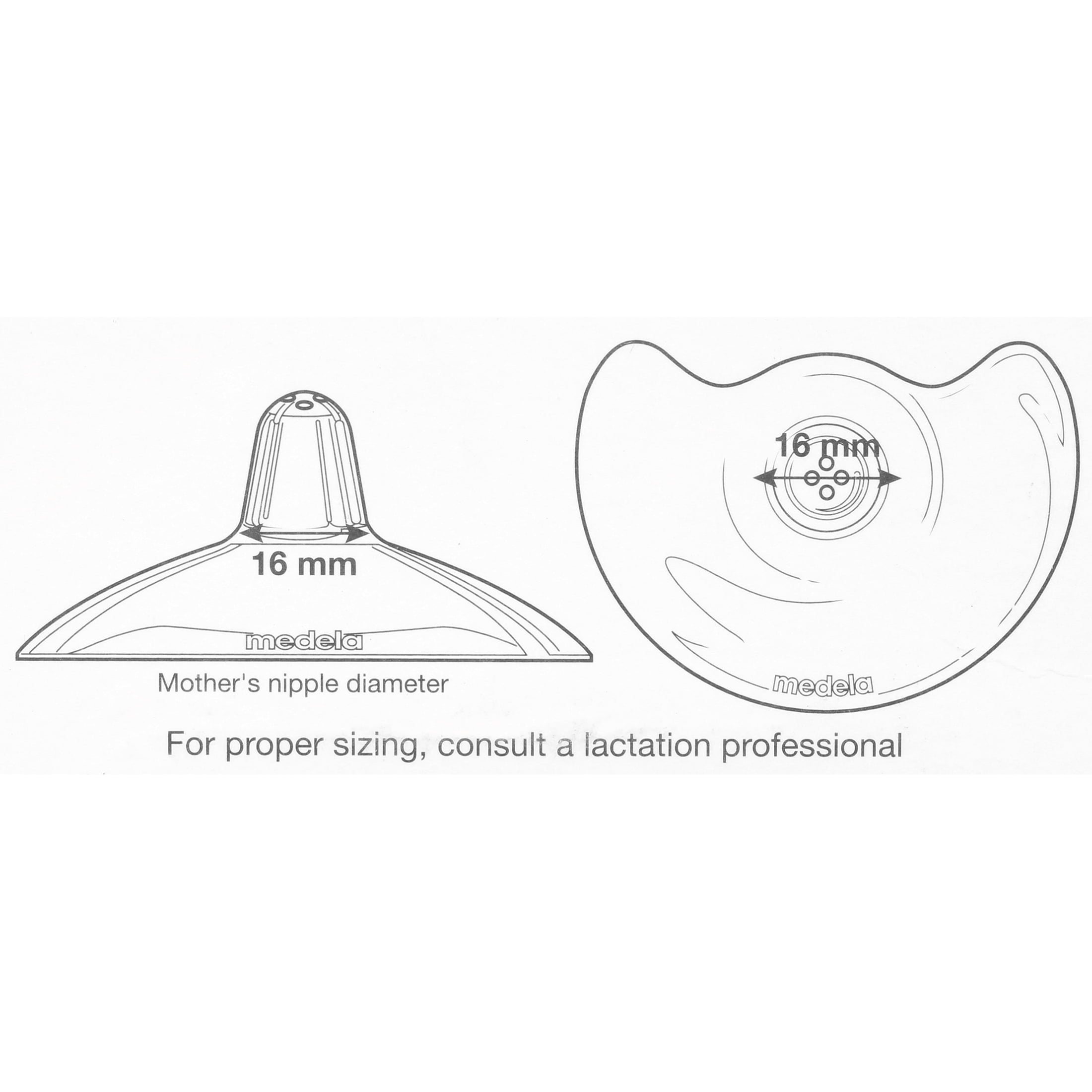 Medela Contact Nipple Shield, 16mm, Clear Silicone, DEHP & BPA Free