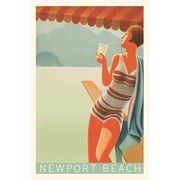 Pocket Sized - Found Image Press Journals: Vintage Journal Newport Beach Travel Poster (Paperback)
