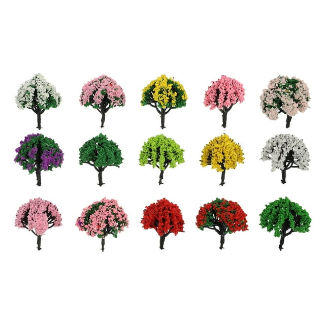 Weiweiguan 15 Pcs Modèles d'Arbres Micro Paysagers Mini Modèles d'Arbres pour Bricolage Construction