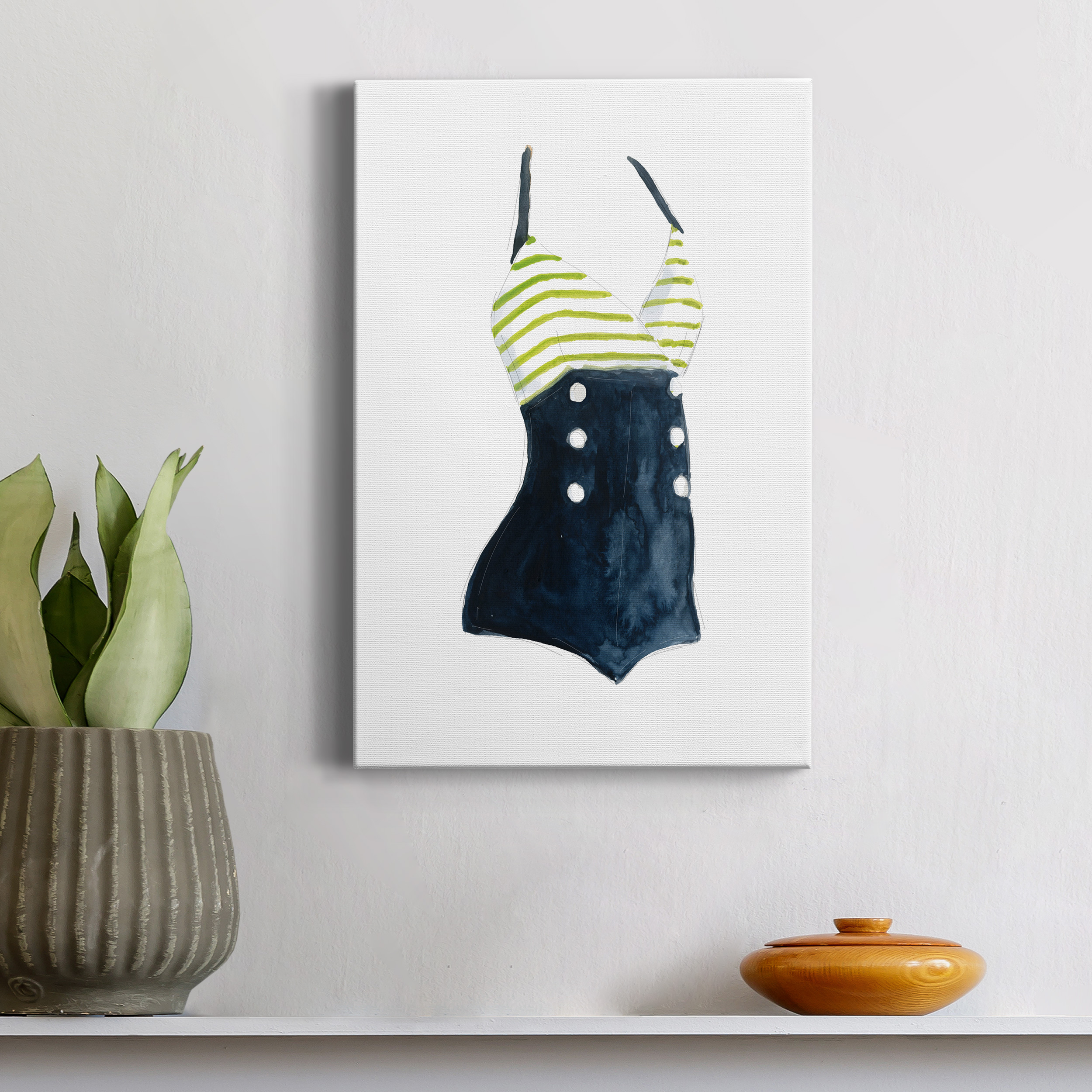 Vintage Swimwear I Premium Gallery Wrapped Canvas - Ready to Hang - 24 x 36