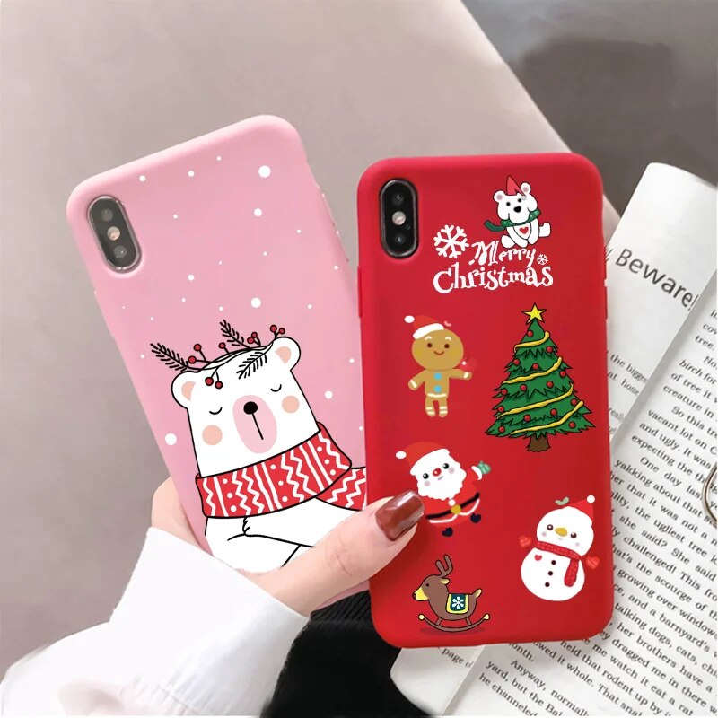 Christmas Case For Huawei P 40 Lite E P30 P20 Pro P10 Mate 10 20 30 ...