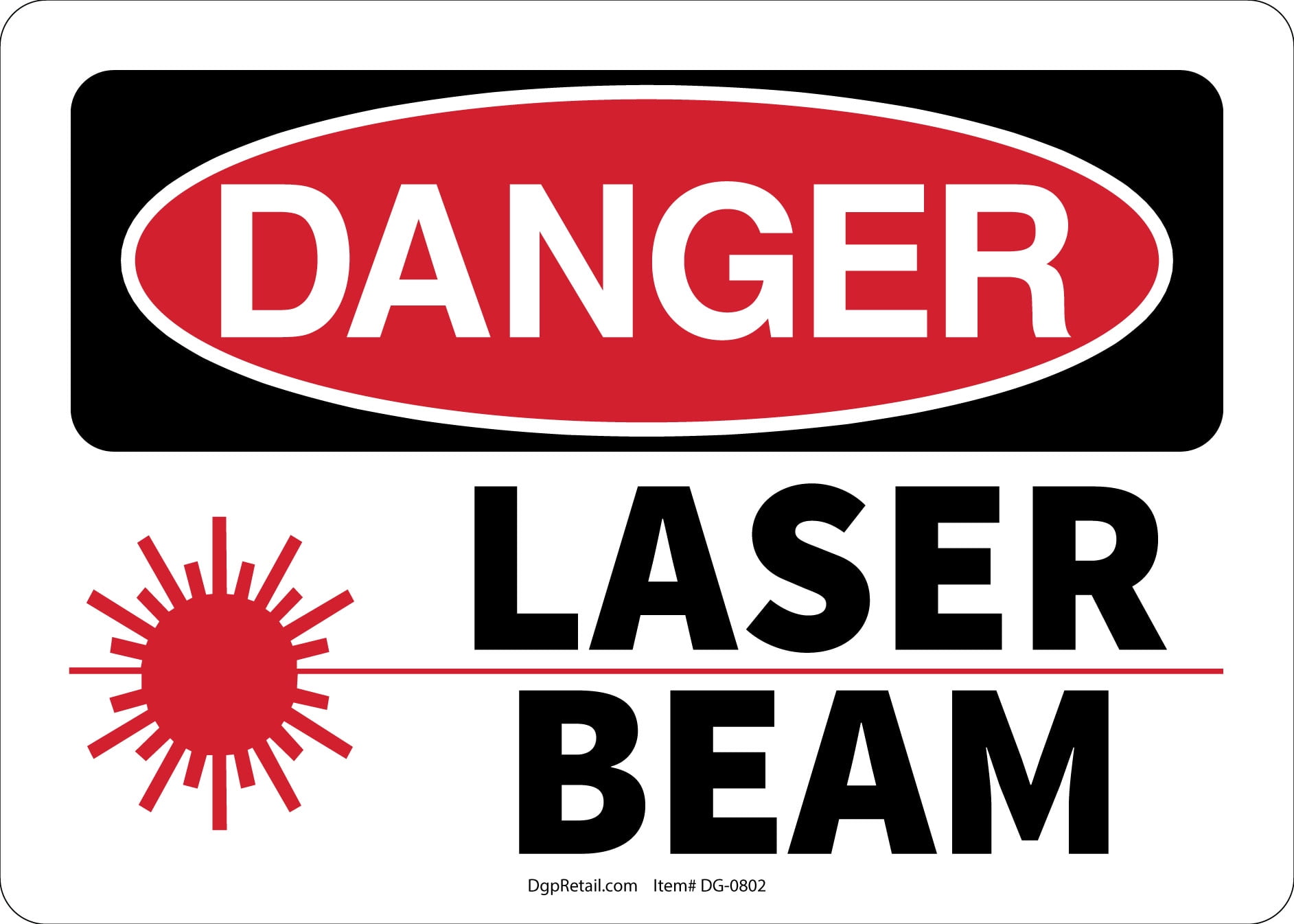 laser beem warning sign