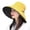 Yellow, variant on Women's Packable Reversible Bucket Hat UV Sun Protection Large Brim Summer Beach Cap