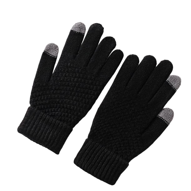 Minnieouse 2 pares de guantes de invierno, mitones cálidos, calentador de manos, accesorios para el hogar, dulce regalo, mano de obra fina, guantes guantes y mitones Negro Minnieouse AP013940-02