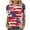 Blue, variant on UPPADA 4th of July American Flag Shirt for Women 3/4 Sleeve Patriotic Shirt Usa Flag Star Stripes Graphic Tees Summer Crewneck Tunic Tops,Summer Graphic Tees for Women Red,XL