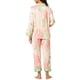 thumbnail image 3 of Conjunto de Pijamas de Seda para Mujeres con Mangas Largas y Pantalones de Satén M Rosa, 3 of 5