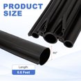 thumbnail image 2 of Uxcell Wires Hider, 6.6 Feet Long 2" Inner Dia Flexible Silicone Cord Cover Snap-fit Cable Protector (Black), 2 of 6
